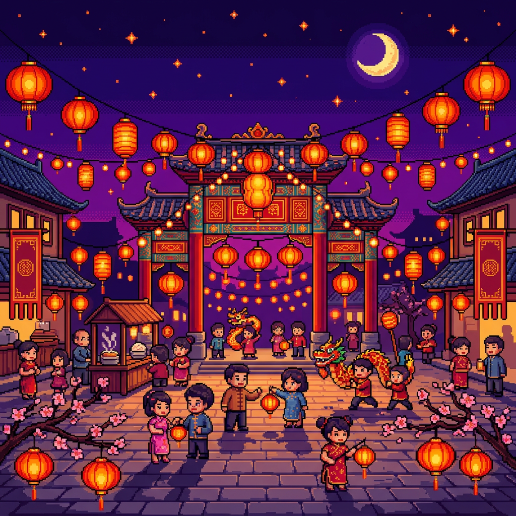 Neon Lantern Festival Art preview