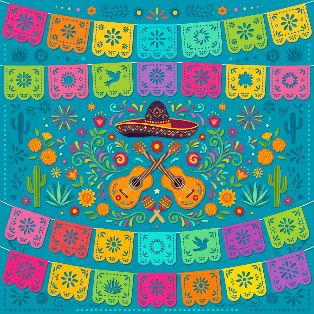 Papel Picado Typography Art preview