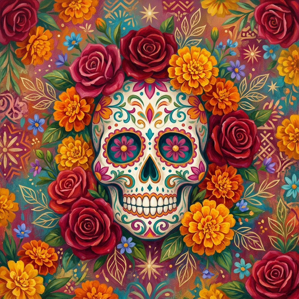 Sugar Skull Fiesta Art preview