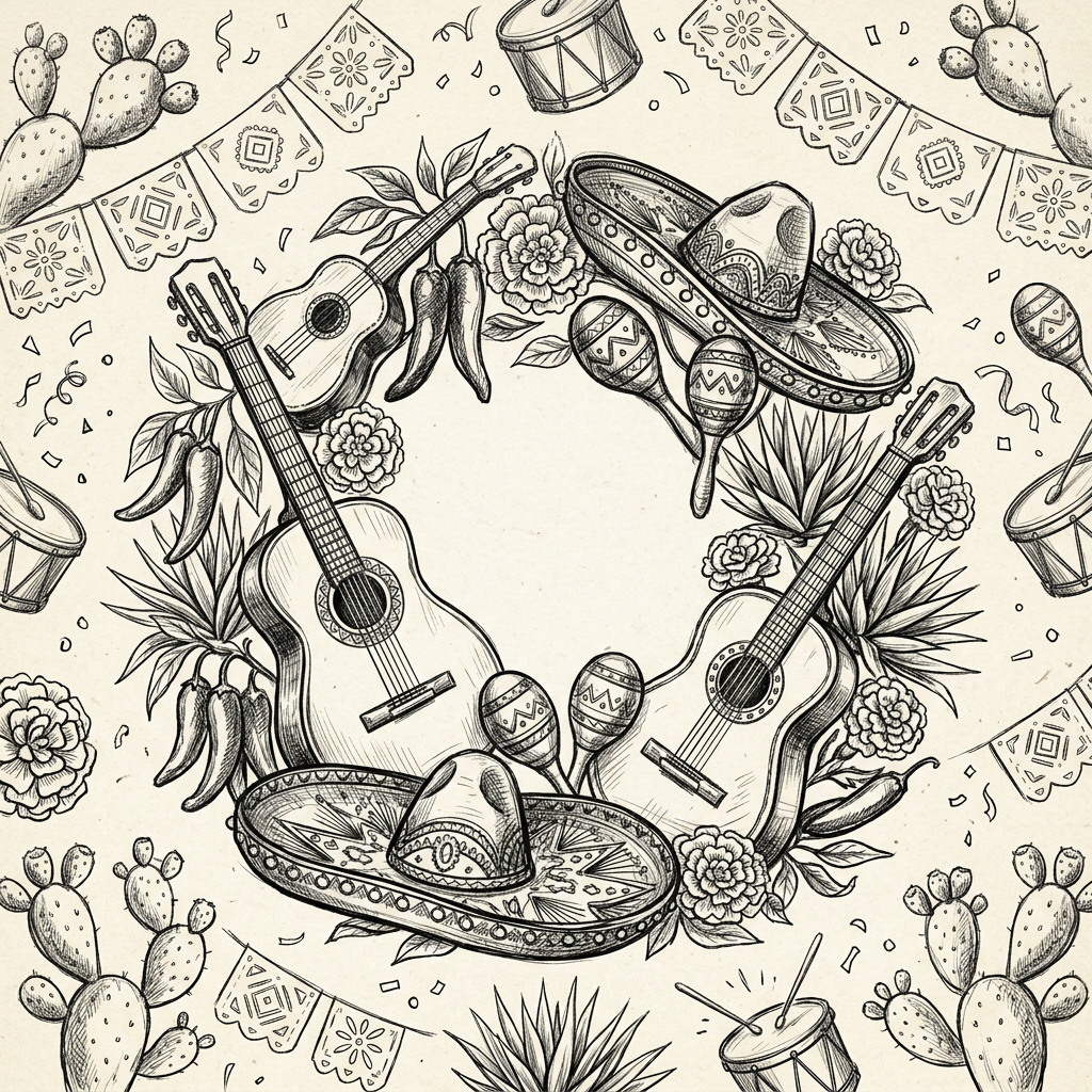 Cinco Sketched Celebration Art preview