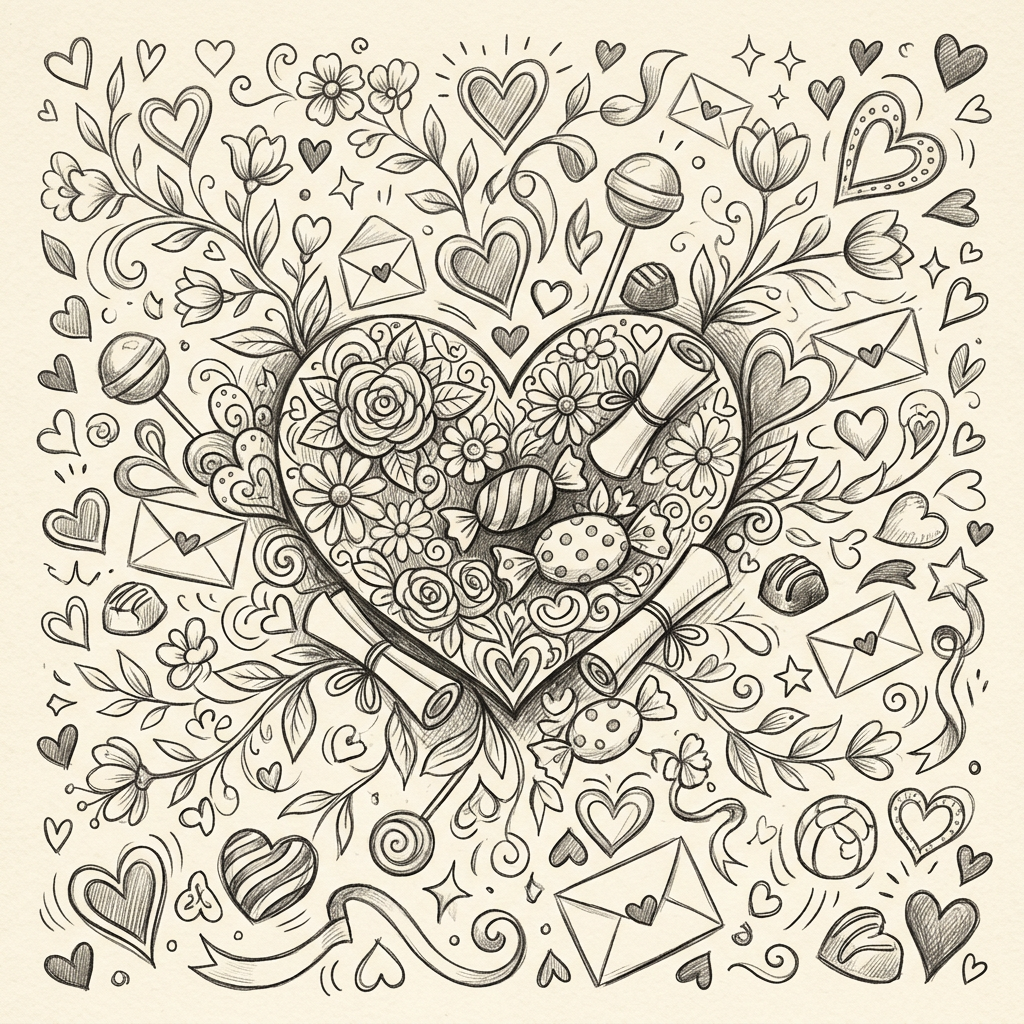 Sketched Love Notes Art preview