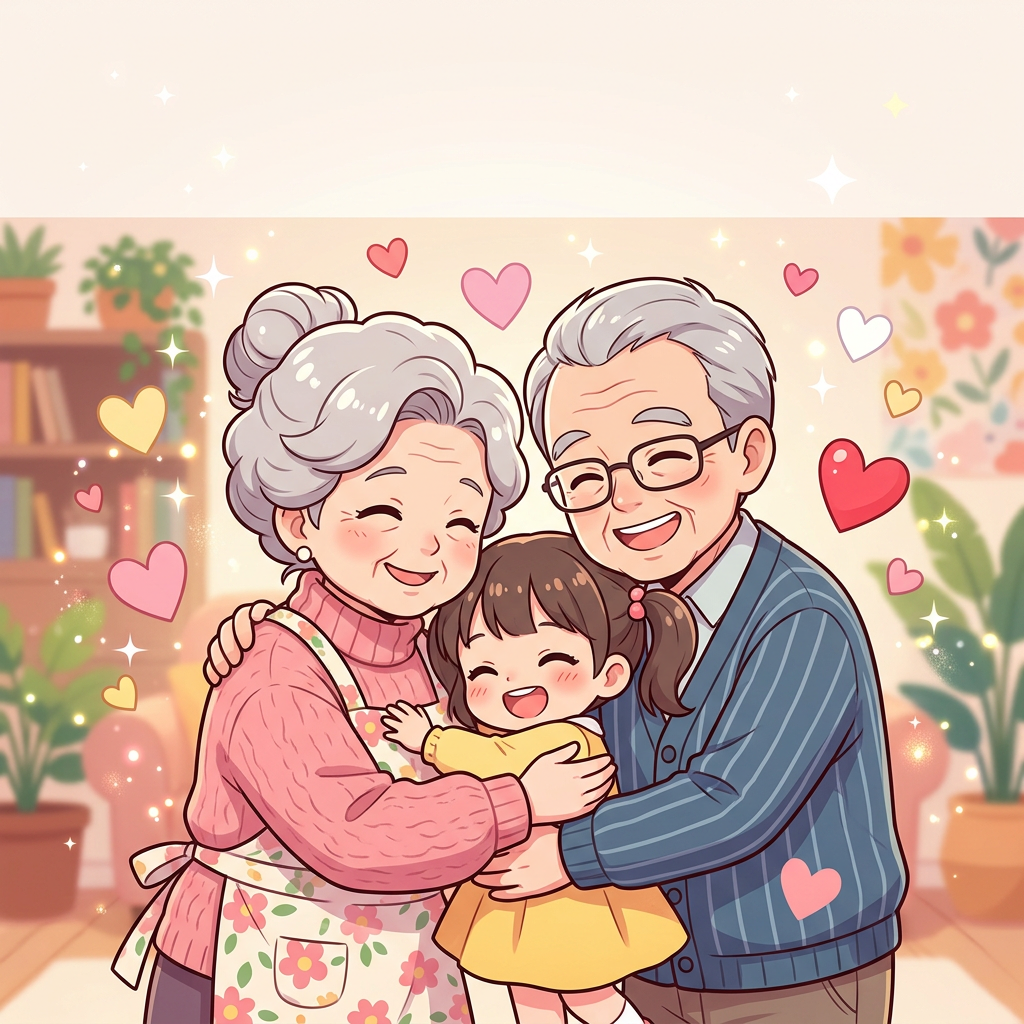 Kawaii Grandparents Hug preview