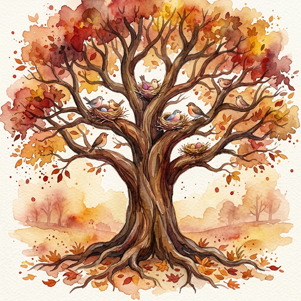 Family Tree Watercolor Art preview