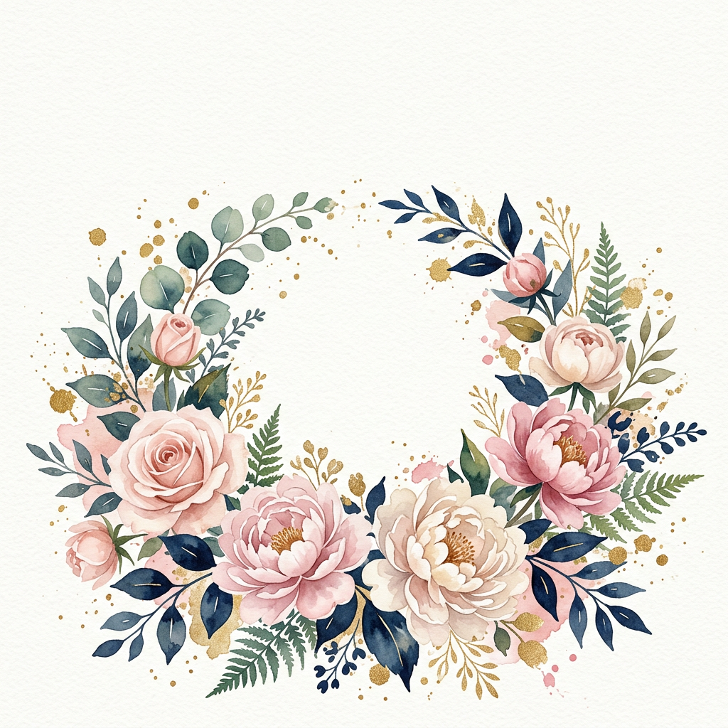 Watercolor Thank You Florals preview