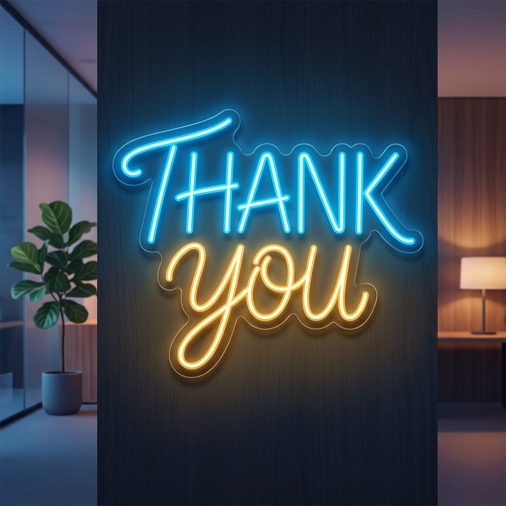 Neon Thank You Sign Art preview