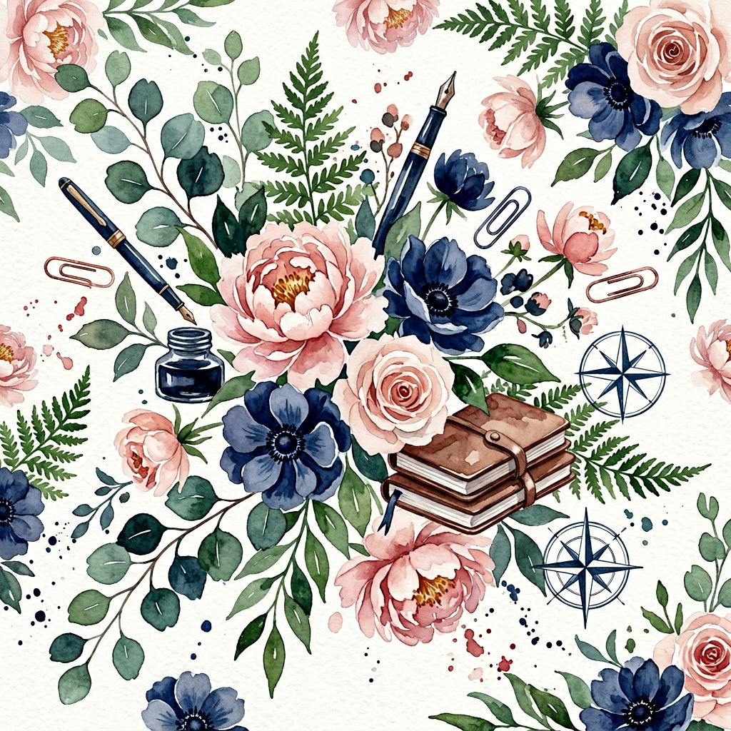 Watercolor Floral Thanks Art preview