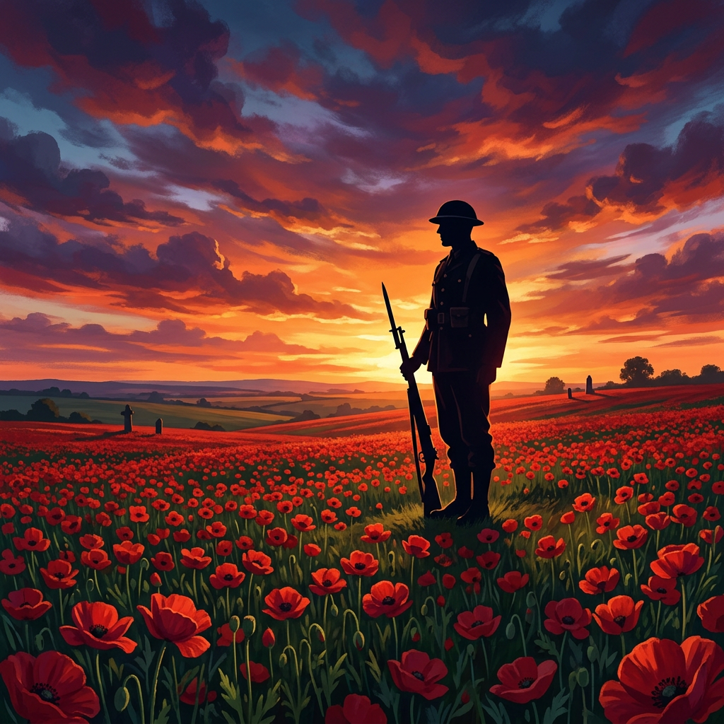 Sunset Silhouette Soldier preview