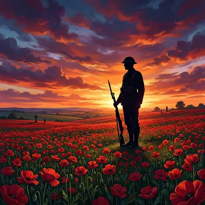 Sunset Silhouette Soldier preview