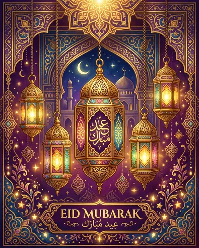 Eid Mubarak Lanterns preview