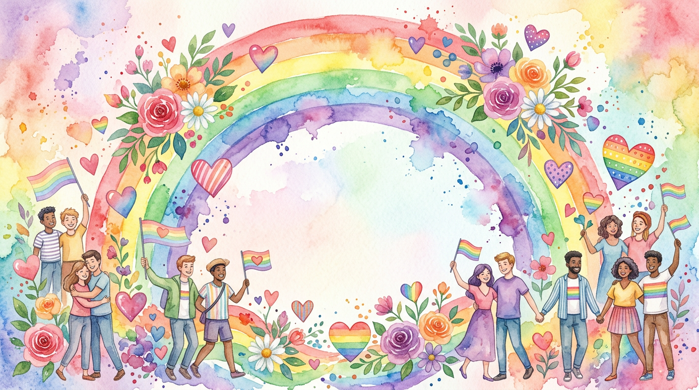 Pride Watercolor Rainbow preview