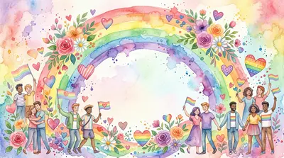 Pride Watercolor Rainbow preview