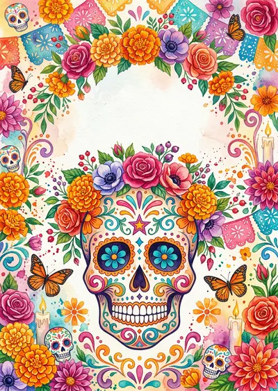 Calavera Watercolor preview