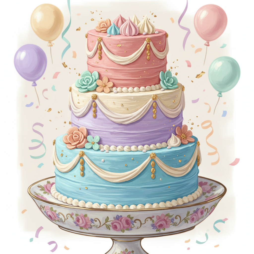 Typographic Cake Art preview