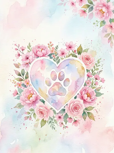 Paw Print Heart preview