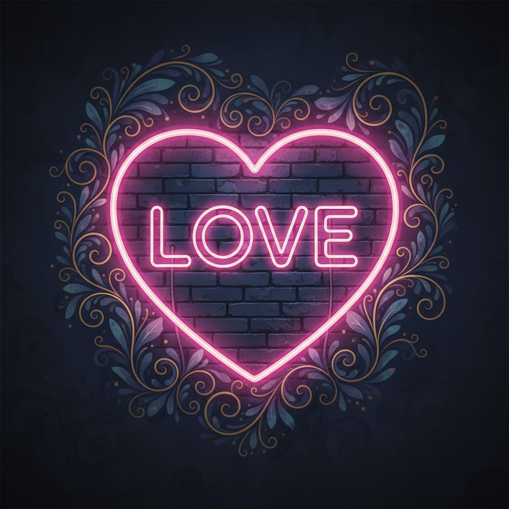 Neon Love Heart preview