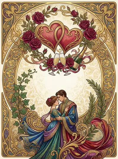 Love Anniversary Art Nouveau preview