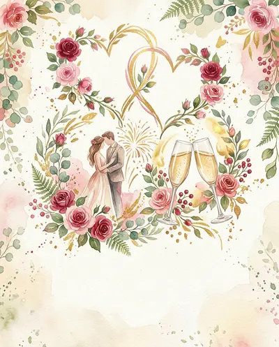 Love Anniversary Watercolor Garden preview