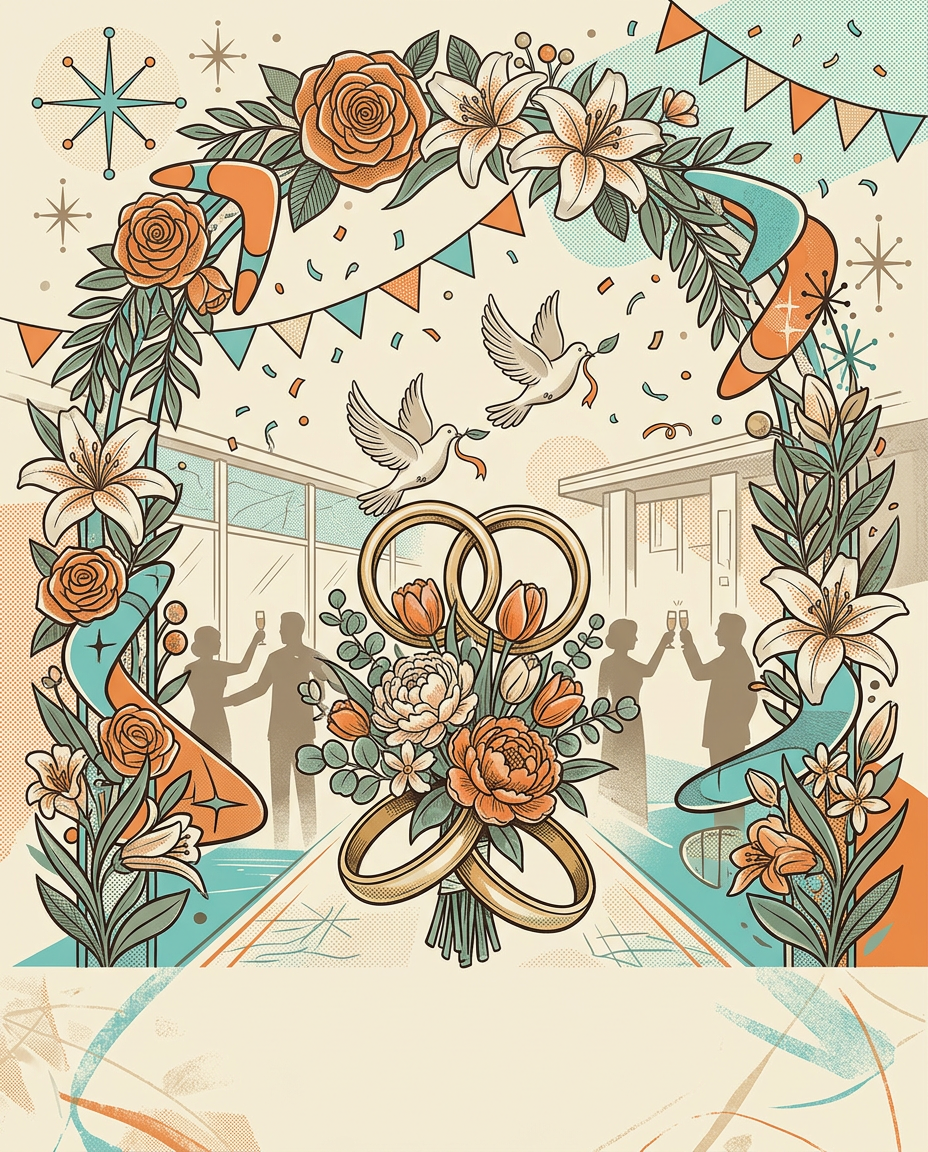 Wedding Celebration Mid-Century