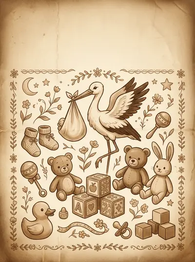 Baby Shower Sepia Nostalgia preview