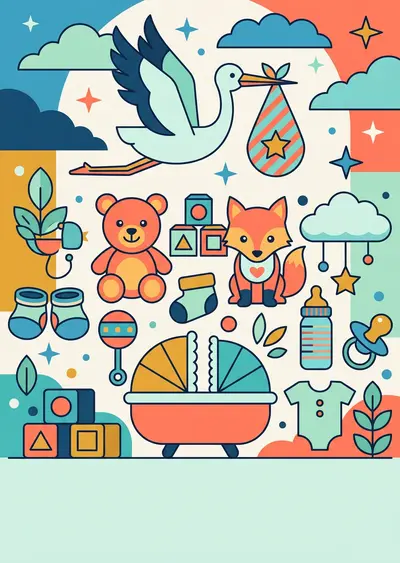 Baby Shower Flat Design preview